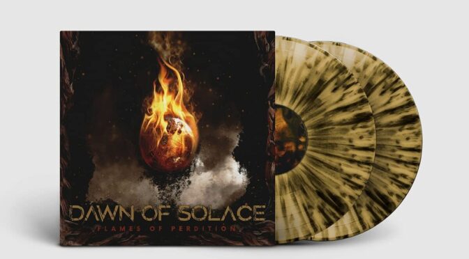 Dawn Of Solace – Flames Of Perdition (Gold/Black Splatter). LP2