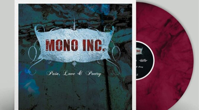 Mono Inc. ‎– Pain, Love & Poetry (Magenta With Black Streaks). LP