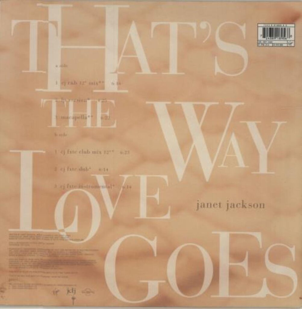 Vinilo de Janet Jackson - That's the Way Love Goes. 12" Maxi-Single