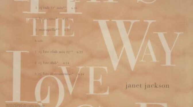 Vinilo de Janet Jackson - That's the Way Love Goes. 12" Maxi-Single