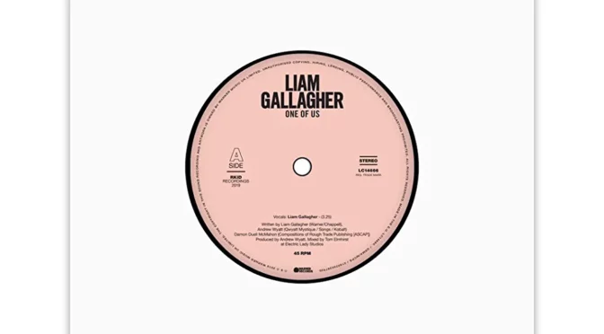 Vinilo de Liam Gallagher – One of Us. 7″ Single