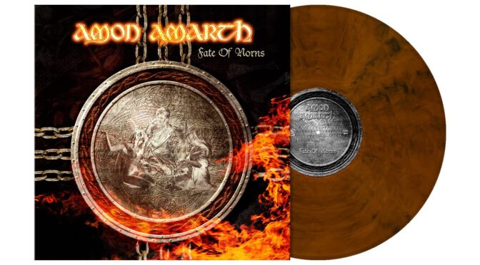 Vinilo de Amon Amarth – Fate of Norns (Ochre Brown Marbled). LP