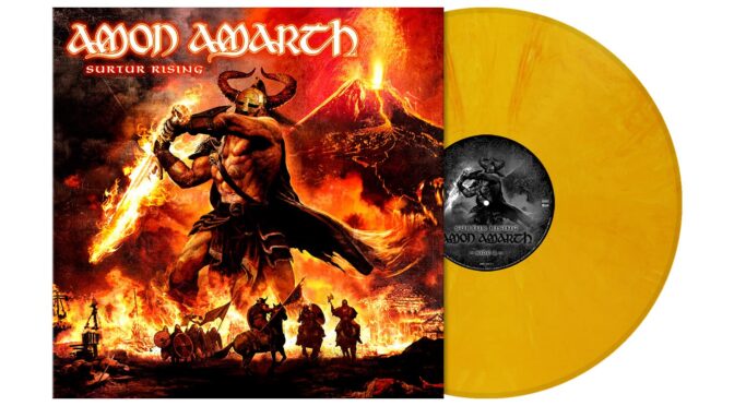 Vinilo de Amon Amarth - Surtur Rising (Sun Yellow Marbled). LP