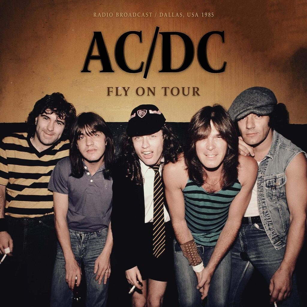 Vinilo de AC/DC – Fly On Tour (Radio Broadcast / Dallas, USA 1985) (Unofficial-Yello White Splatter). LP