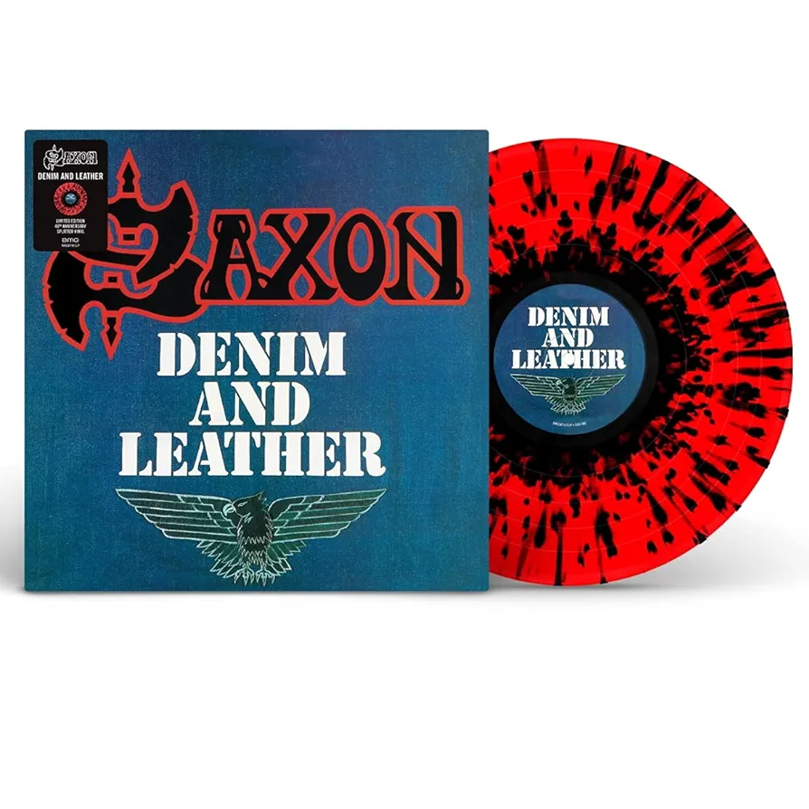 Vinilo de Saxon - Denim And Leather (Colored). LP