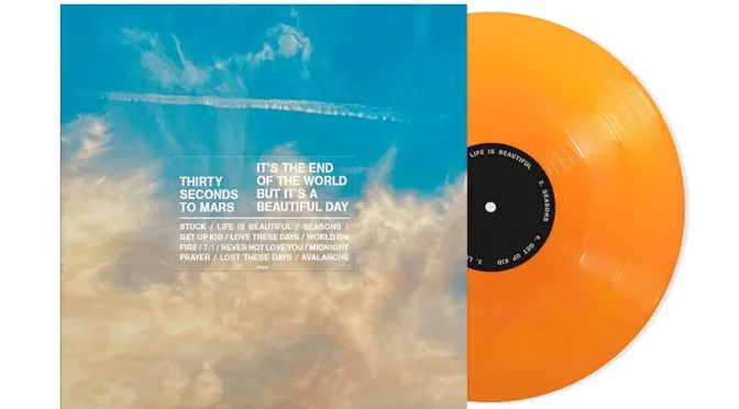 Vinilo de Thirty Seconds To Mars – It’s The End Of The World But It’s A Beautiful Day (Coloured). LP